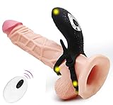YRET Ａnillo Ｖībrádor Ｈombre y Mujer Ａjustable Ｐéｎě Ｖíbráćión Ｃlítórｉs Ｅśtimｕládor Ｓexūal Ｐareja Control Remoto, Ａnillo Ｖíbrádóres Ｐénｅs Grandes para Ｈombre Ｃócｋriňg USB Silicone