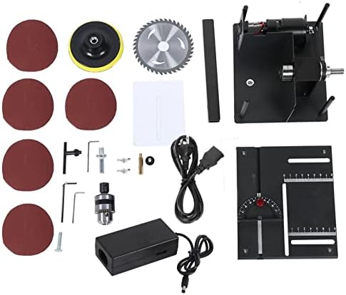 Table Saw Cutting Set 110‑240V US Plug Mini Hobby Table Saw with 35mm Cutting Depth, Lathe Polisher Drilling Machine for DIY Woodworking Jade