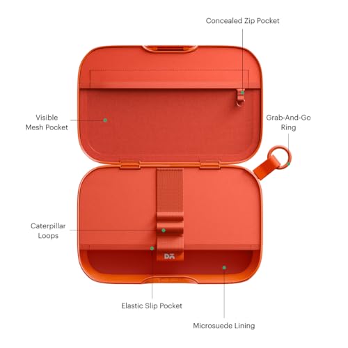 Image of DailyObjects Tangerine Park Tech Organiser | Travel Digital Accessories Storage Bag | Compact Travel Case for Camera Cables, Chargers, Memory Cards & Accessories | Durable & Stylish Storage Pouch