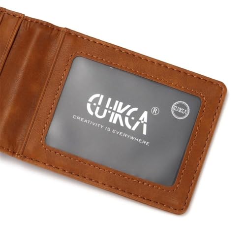 Male Purse Ultra-thin Mini PU ID Card Pack Anti theft Swipe Short Wallet Men(Black)3