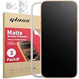 Ambison 3+3 Pack for iPhone 17 Pro Max Matte Screen Protector with HD Camera Lens Protector, [Anti Glare & 7X Stronger] Full Coverage Tempered Glass, Scratch Resistant, Easy to Install, No Bubbles