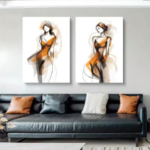 Peinture sur toile abstraite moderne décoration murale salon - 2