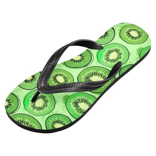 Sinestour Fruits Kiwi Green Flip Flops for Beach Thong Sandals Anti-slip Lightweight Flat Slippers for Summer Travel Swim2