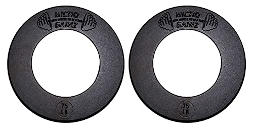 Micro Gainz Calibrated Fractional Weight Plate Set Of .25Lb-.50Lb-.75Lb-1Lb-1.25Lb Plates(10 Plate Set) W/Bag-Designed For Olympic Barbells, Strength Training & Micro Loading, Made In Usa #TOP7