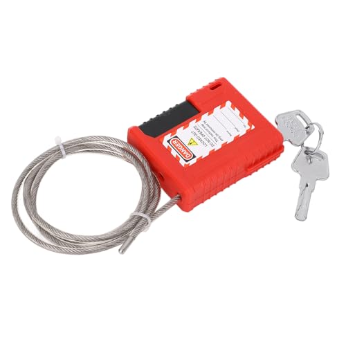 Image of Generic Industrial Lockout Tagout Cable Lock 1m Versatile Safety Padlock for Power and Applications Stainless Steel