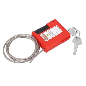 YWBL-WH Кабельная блокировка Lockout Tagout кабельная блокировка Loto из нержавеющей стали с регулируемым тросом длиной 1 м предупреждающие бирки и 2 ключа для технического обслуживания промышленного горнодобывающего оборудования