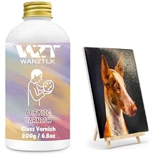 Acrylic Varnish, Professional Gloss Varnish for Acrylic Painting, Seals and Protects Artworks, Non-Toxic, Art Acrylic Paint Sealer for Handmade Artists, Painter & Kids 200ml/Gloss