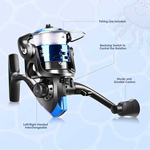 FISHOAKY-Angelset-Kinder-Angel-Set-fuer-Kinder-Mini-Kinderangel-Spielzeug-12-Meter-Angelrute-und-Angelrolle-und-Angelleine-und-Koeder-Komplettes-Set-Angeln-fuer-ab-4-15-Jahre-Anfaenger