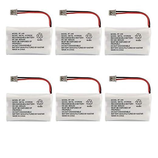 Uniden BBTY0504101 Model BT446 Nickel Metal Hydride Rechargeable Cordless Phone Batteries (Pack of 6) for use with T94 Series, TWX977 and WXI977 Uniden Cordless Phones