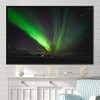 Framed Canvas Wall Art Dayspring Astronomy & Space Contemporary Cosmic Dramatic Green Group Photography Realism - 16x24 inches