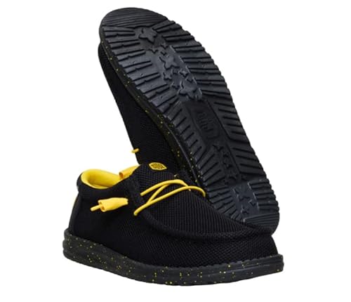 image for HEYDUDE Wally Stretch Sox Black/Yellow Size 12, Men’s Shoes, Slip-on