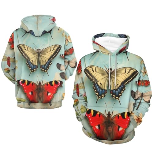 Sweat à capuche papillon contre le froid pull confortable S