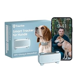 Tractive GPS Tracker Hund | 2025 Edition | Live-Ortung | Weglaufalarm | Aktivitätstracking | Gesundheitswarnungen | Bellverhalten | Empfohlen von Martin Rütter (Mint)