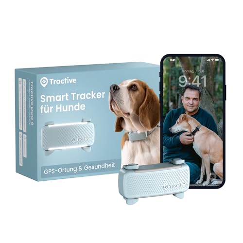 Tractive GPS Tracker Hund | 2025 Edition | Live-Ortung | Weglaufalarm | Aktivitätstracking | Gesundheitswarnungen | Bellverhalten | Empfohlen von Martin Rütter (Mint)