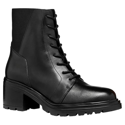 Geox D Damiana C bottines en cuir noir idéales pour le bureau et les sorties
