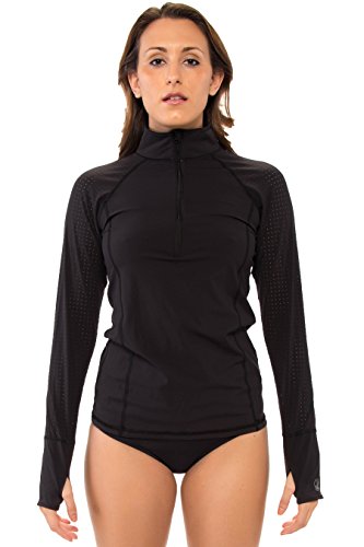Body Glove Womens Bora Long Sleeve Rashguard, Black - M/M