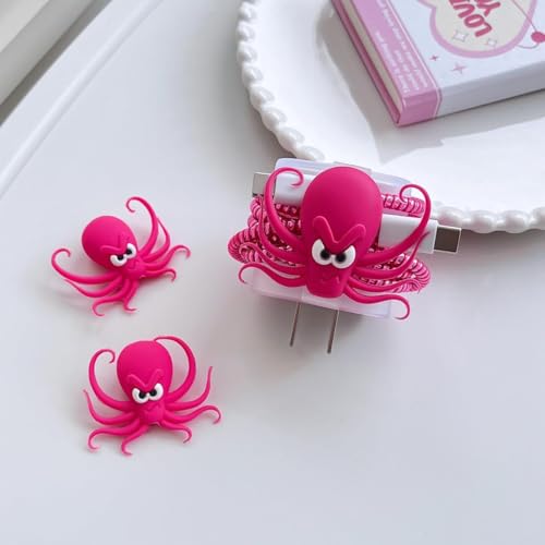 Image of Protective Charger Case for iPhone 18W 20W iPhone 15 14 13 12 11 Pro Max Charging Cable Charger Protective Cover Data Cable Protective Sleeve -(Octopus)