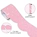 Starziwen 70Ft Glitter Scalloped Bulletin Board Borders - Pink Rolled Border Trim with Wavy Line Design, Shiny Decorative Roll for School, Classroom, Office & Home