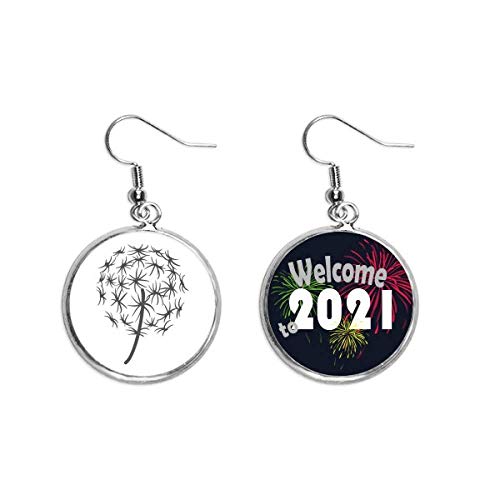 Pendientes de diente de león y estrella en plata talla M