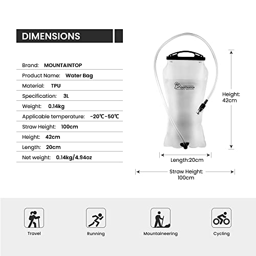 Mochila de senderismo 40L MOUNTAINTOP con hidratación y lluvia miniatura 6