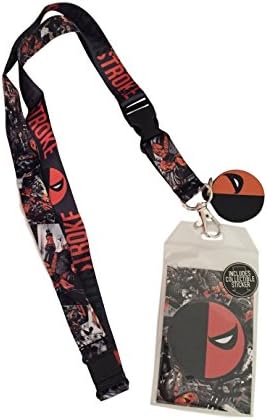 DC Comics Deathstroke Logo Lanyard Keychain ID Badge Holder With PVC ...