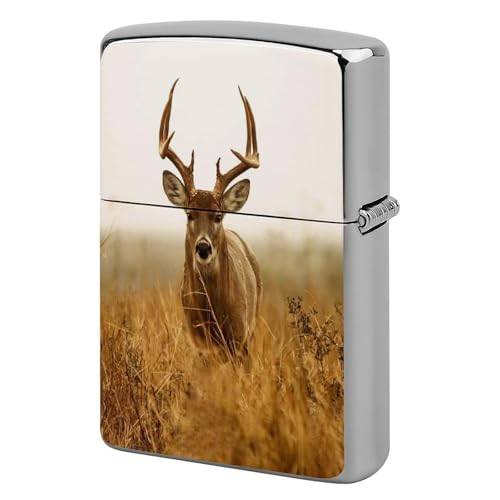 ライターケース ZIPPO/ジッポー兼用ケース 鹿 草原 ジッポライターカバー 互換性のある 軽量 おしゃれ 両面プリント メンズ レディース 贈り物