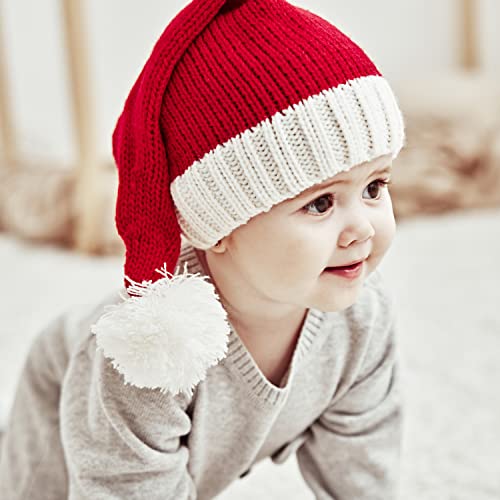 Christmas Hat Family Matching Winter Warmer Mother & Baby Knit Cap Xmas Parent-Child Warm Knit Skull Cap Santa Crochet Hats2