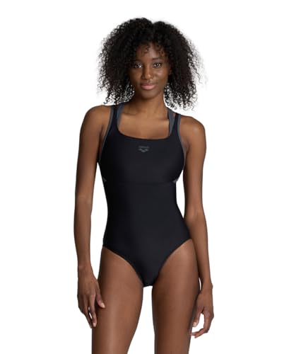 ARENA Feel Women's Swimsuit Solid Hi-Power Back Wide Straps Quick Dry Pool Beach Ladies Bathing Suit Comfortable Swimwear