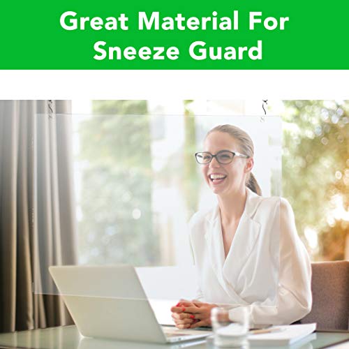 2-Pack 24 X 36” Clear Acrylic Sheet Plexiglass – 1/4” Thick; Use For Craft Projects, Signs, Sneeze Guard And More; Cut With Cricut, Laser, Saw Or Hand Tools – No Knives #TOP4