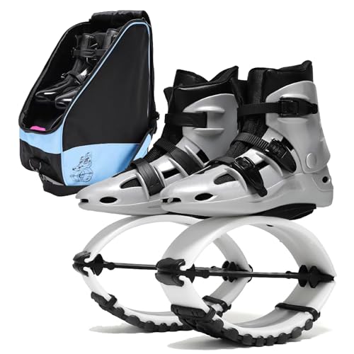 KPHYMOD Stivali Rimbalzanti Scarpe da Salto A Forma di Canguro, Taglia 33-44 EU, da Donna E da Uomo, Unisex, per Saltare, Scarpe da Allenamento Rimbalzanti, Stivali da Salto(Black,Large)