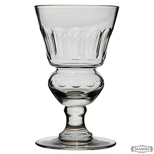 ALANDIA Absinth Glas und Löffel Set Mundgeblasenes Glas mit Reservoir | Edelstahl Löffel