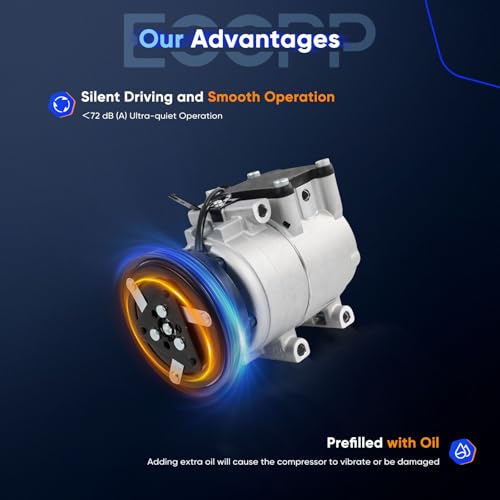Image of ECCPP A /C Compressor with Clutch Fit for Hyundai Accent 1.5L 1996-2003 | Fast Cooling AC Compressor