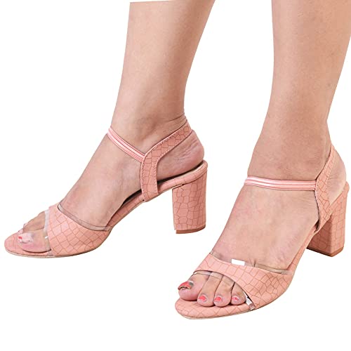 Image of XE Looks Cross Strap Block Heel Sandals for Women