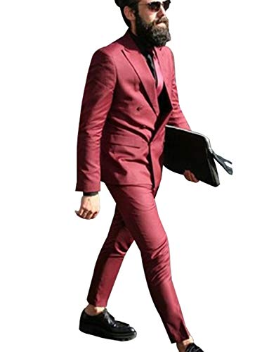 Costume homme 2 pièces coupe ajustée avec gilet habillé et pantalon