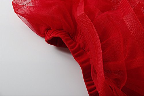 Mud Kingdom Little Girls' Cartoon Cute Set T-Shirt And Tutu Skirt Outfit 4T Red #TOP6