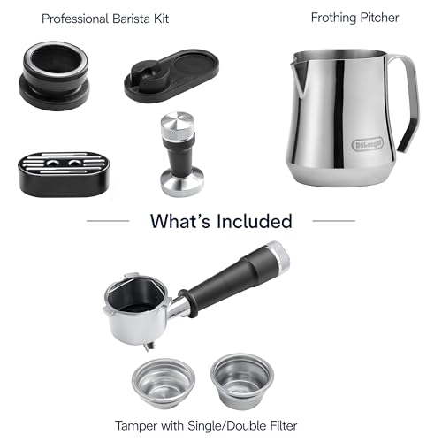 De'Longhi La Specialista Arte Evo Espresso Machine - Compact Cold Brew Coffee Maker with Grinder, Milk Steam Wand/Frother & Tamping Tools - Home Barista Kit for Lattes, Cappuccinos, Iced Coffee - Image 7