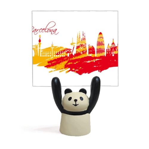 Support de mémo motif panda rouge jaune pince note dessin animé