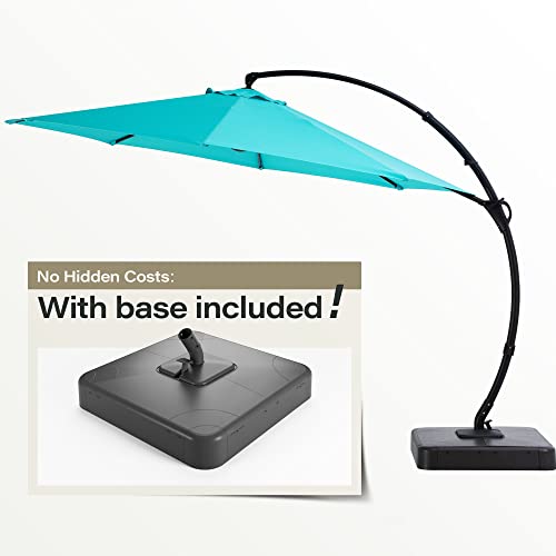 image for LAUSAINT HOME Outdoor Patio Umbrella with Base included, 11 FT Deluxe 