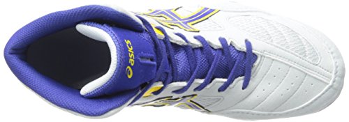 Asics Men's Snapdown Wrestling Shoe, Grey/True Blue/Sunflower, 10 M Us #TOP4