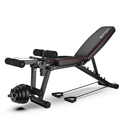 LLSS Banco de Musculación,Banco Musculación Ajustable Multifuncional,Banco de Pesas Doméstico Equipo de Ejercicios para Entrenamiento de Fitness