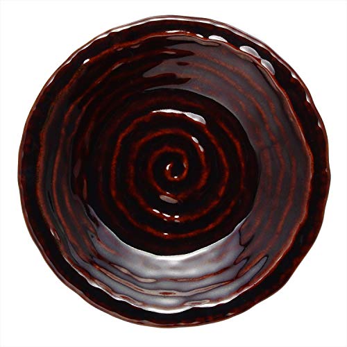 萬古焼 六兵衛 6.5号 皿 飴釉 17183