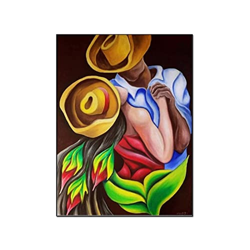Mexican Folk Art Cuban Art Mexican Folk Art, Color Paintings Dance Art Prints Caribbean Art Posters_ Canvas Painting Posters and Prints Wall Art Pictures for Living Room Bedroom Decor 12x16inch(30x40