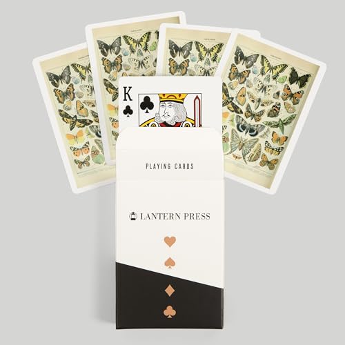 Lantern Press Butterflies, 52 Cartas Póker Vintage miniatura 6