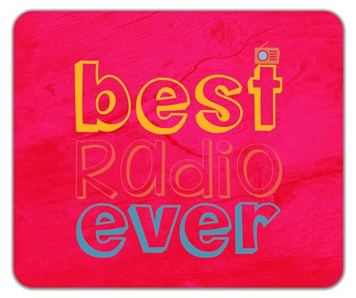 Shopagift Best Radio Ever Mouse Mat Pad Broadcasting Broadcast Station 24cm x 19cm