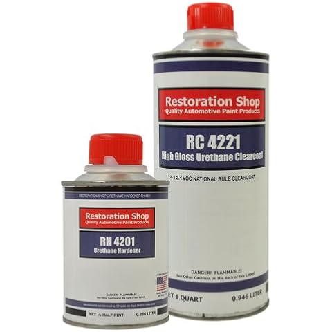 Restoration Shop 2.1 VOC High Gloss Urethane Clear Quart Kit with Hardener Cover