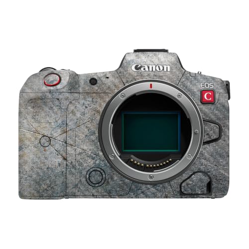 Image of Carbon Fiber Camera Skin Compatible with Canon EOS R5C (2022) - Shadow Concrete - Premium 3M Vinyl Protective Wrap Decal Cover - Easy to Apply | Crafted in the USA by MightySkins