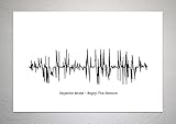 A4-Format (29,7 x 21,1 cm). Depeche Mode - Enjoy The Silence - Sound Wave Song Kunstdruck - A4 Größe