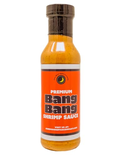Premium | Bang Bang Shrimp Sauce | Gluten Free | Low Saturated Fat | Cholesterol Free | Crafted in Small Batches | 12 Fluid Ounce Flavor Lock Bottle | Unleash the Flavor Explosion!