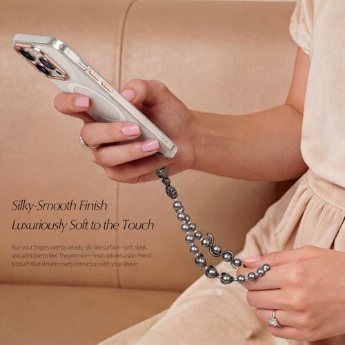OWRRA Phone Charm Strap,Pearl Bracelet Lanyard,Phone Charms for Women,Keychain,Wrist Strap Hands-Free,Compatible with iPhone/Galaxy/Pixel and More (Black, Snake) — view 5