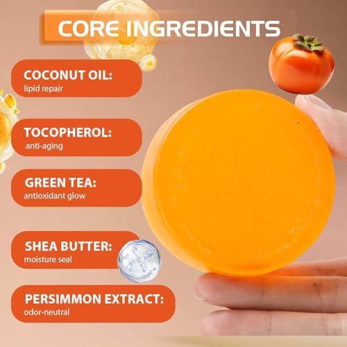 LFuTPm Persimmon Soap Bar for Old People Smell and Body Odor Control - 4